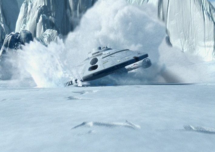 Voyager crashing in Timeless